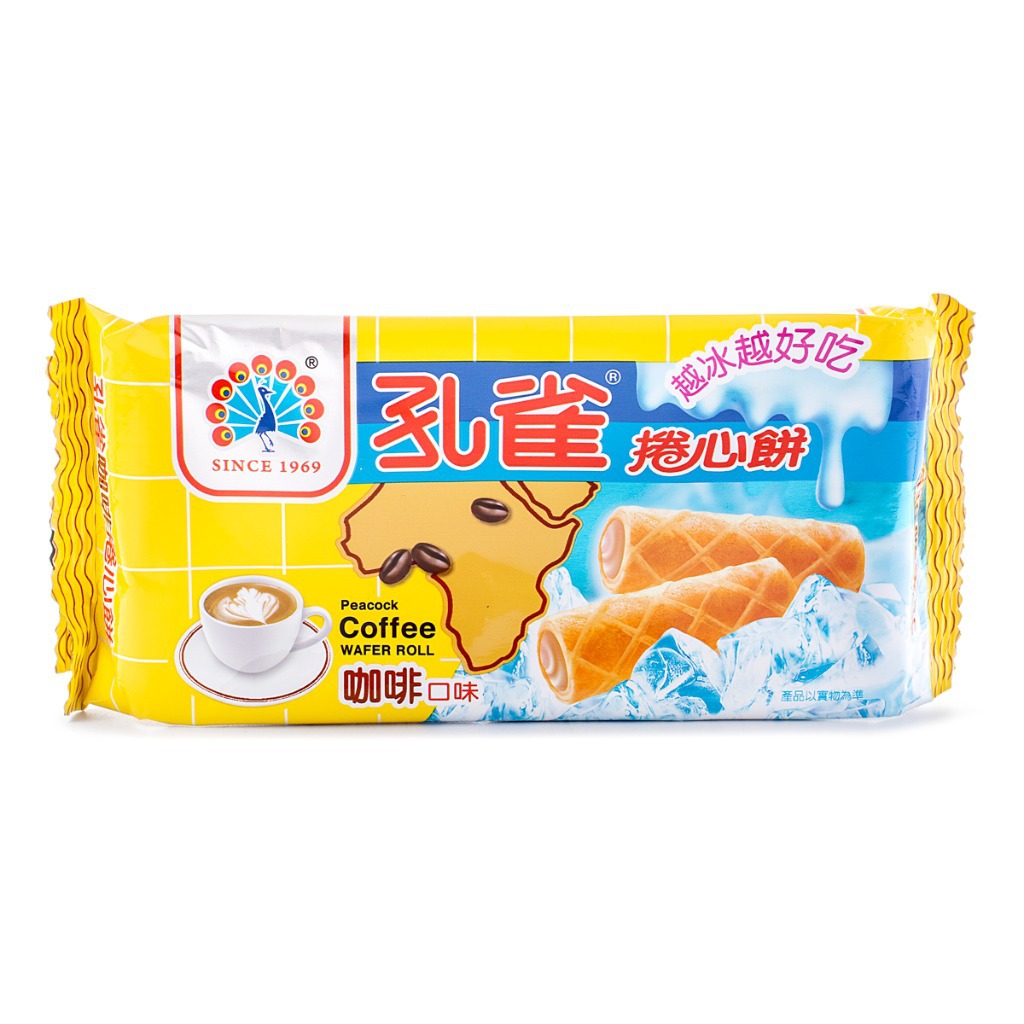 Peacock Wafer Rolls, Coffee Flavor 63 g