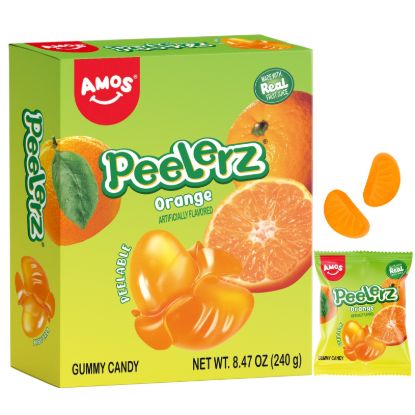 Amos Peelzer Gummy Orange Peeling Candy (10ct) 8.47 oz