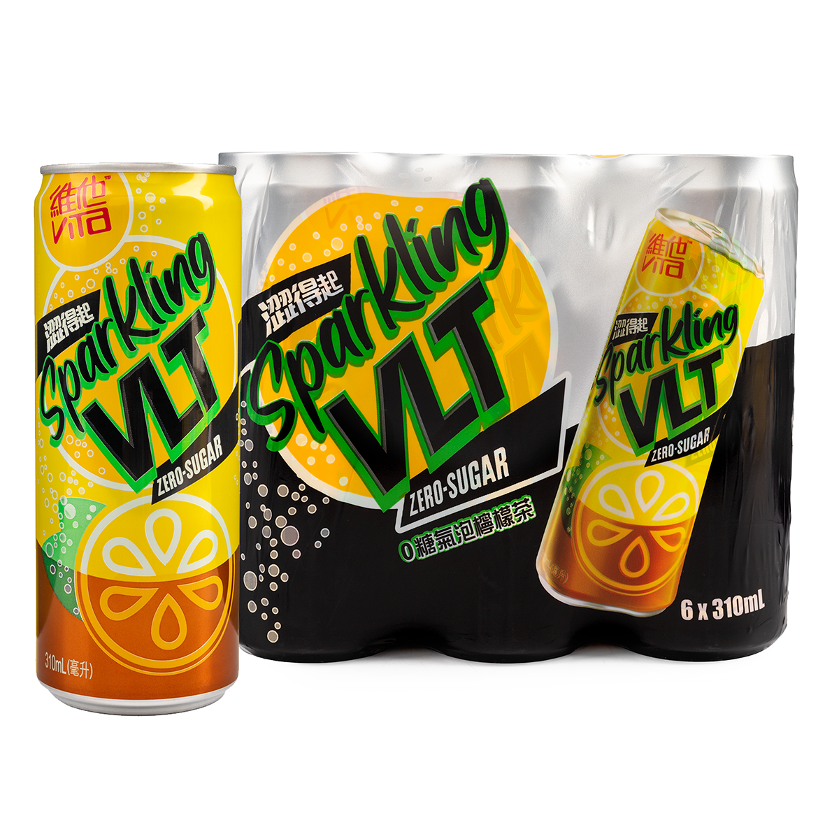 Vita Zero Sugar Sparkling Lemon Tea Drink 310 ml*6 can