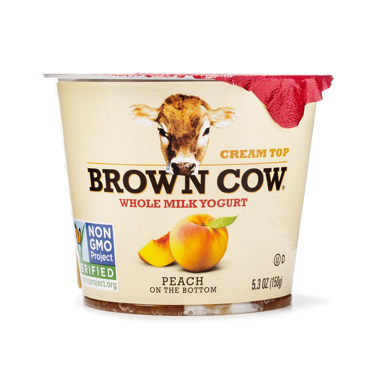 Brown Cow Whole Milk Peach Yogurt 5.3 oz