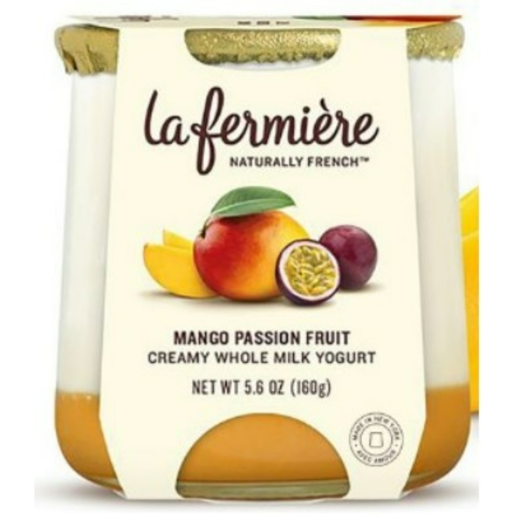 La Fermiere Mango Passion Fruit Creamy Whole Milk Yogurt 4.9 oz