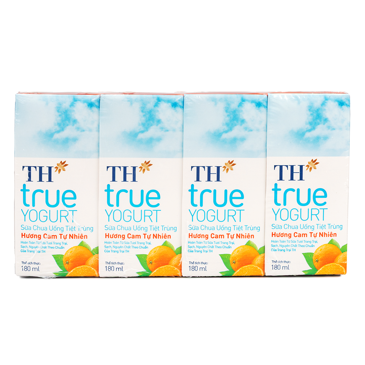 TH True Yogurt Drink Orange (Pack of 4) 180 ml