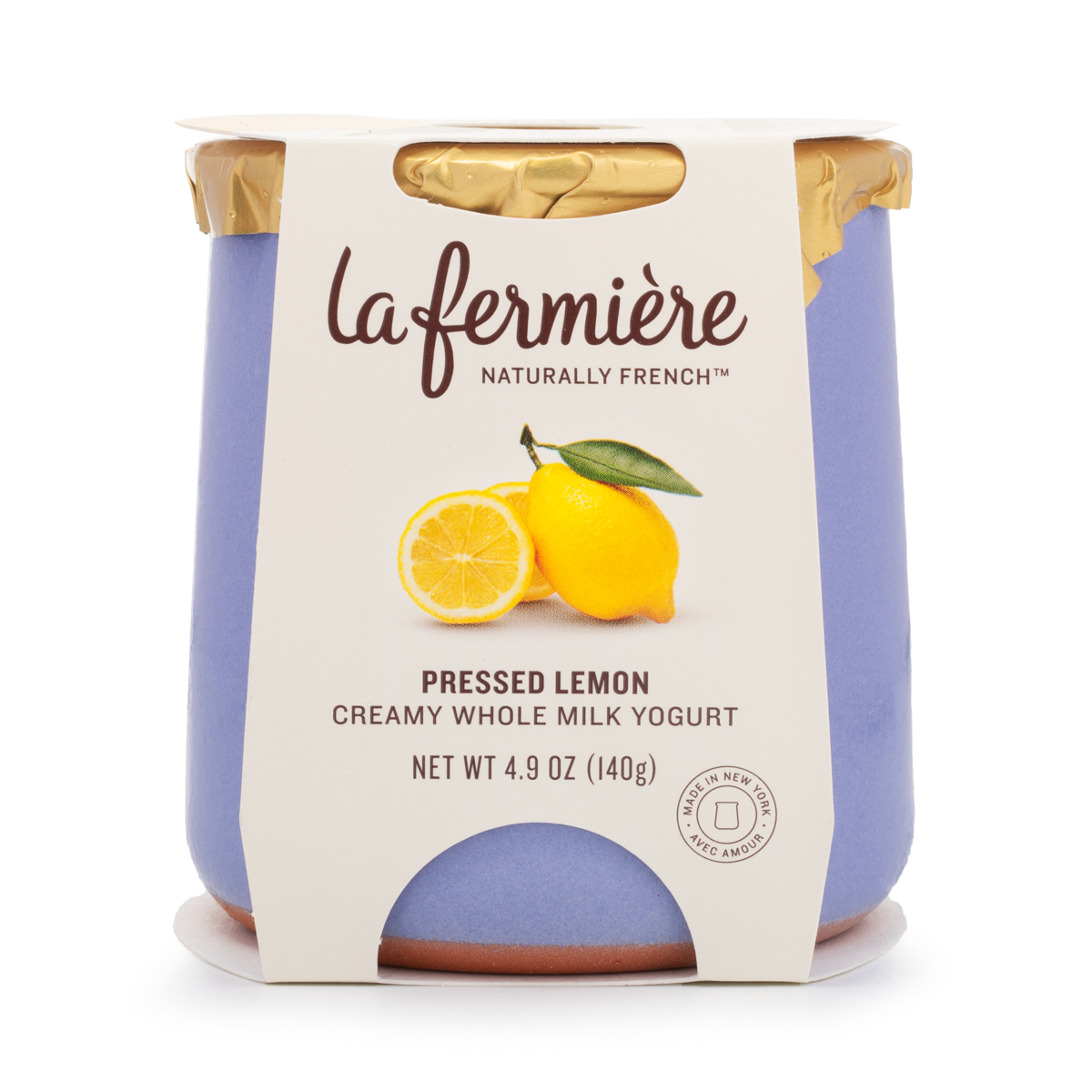 La Fermiere Pressed Lemon Creamy Whole Milk Yogurt 4.9 oz