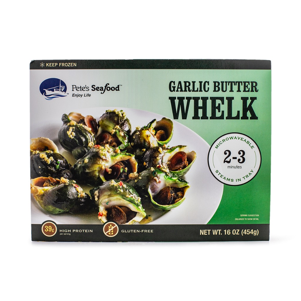 Pete's Seafood Garlic Butter Whelk, Frozen 16 oz