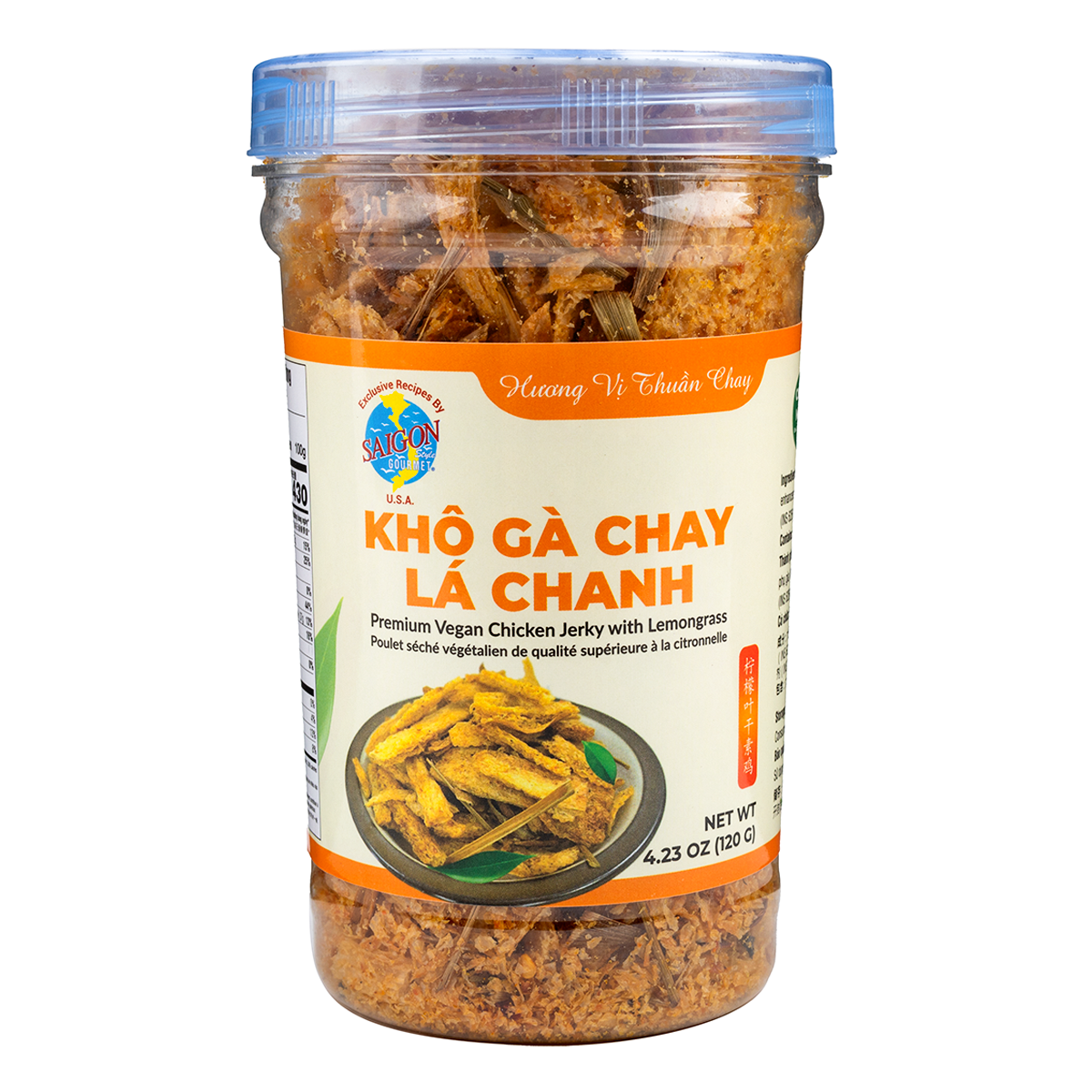 Saigon Gourmet Premium Vegan Chicken Jerky With Lemongrass 4.59 oz