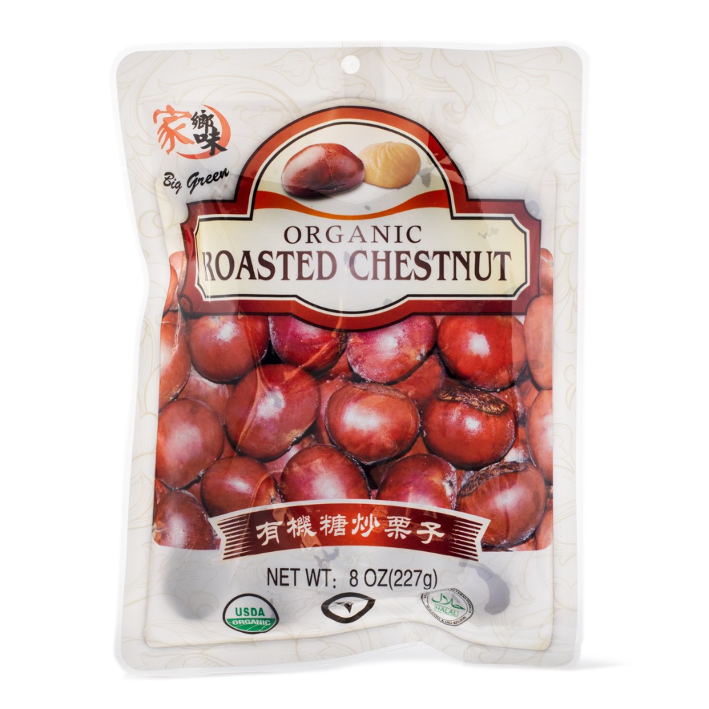 Big Green Organic Roasted Chestnuts, Frozen 227 g