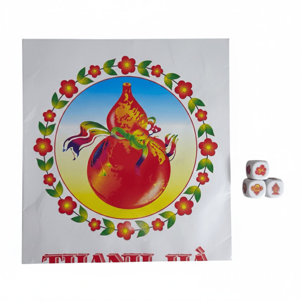 Traditional Vietnam Game Set Bo Tro Choi Bau Cua 1 each