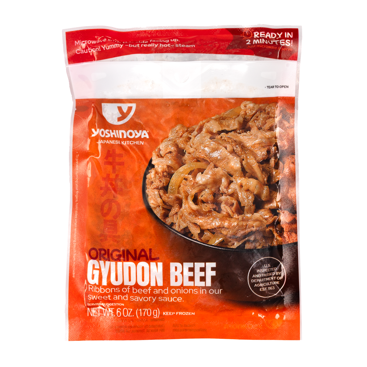 Yoshinoya Cooked Beef with Onions in Sauce, Frozen 170 g
