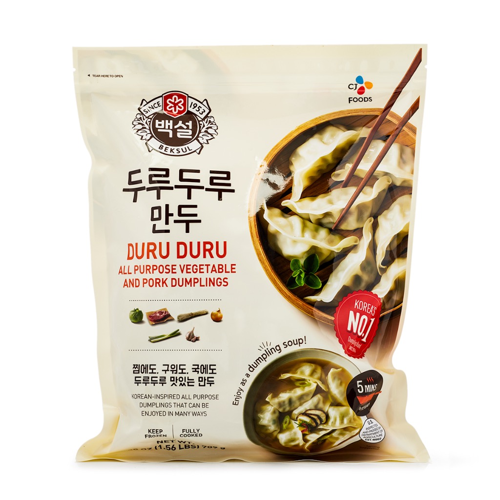CJ Beksul ï»¿Duru Duru All Purpose Vegetable and Pork Dumplings, Frozen 1.56 lb