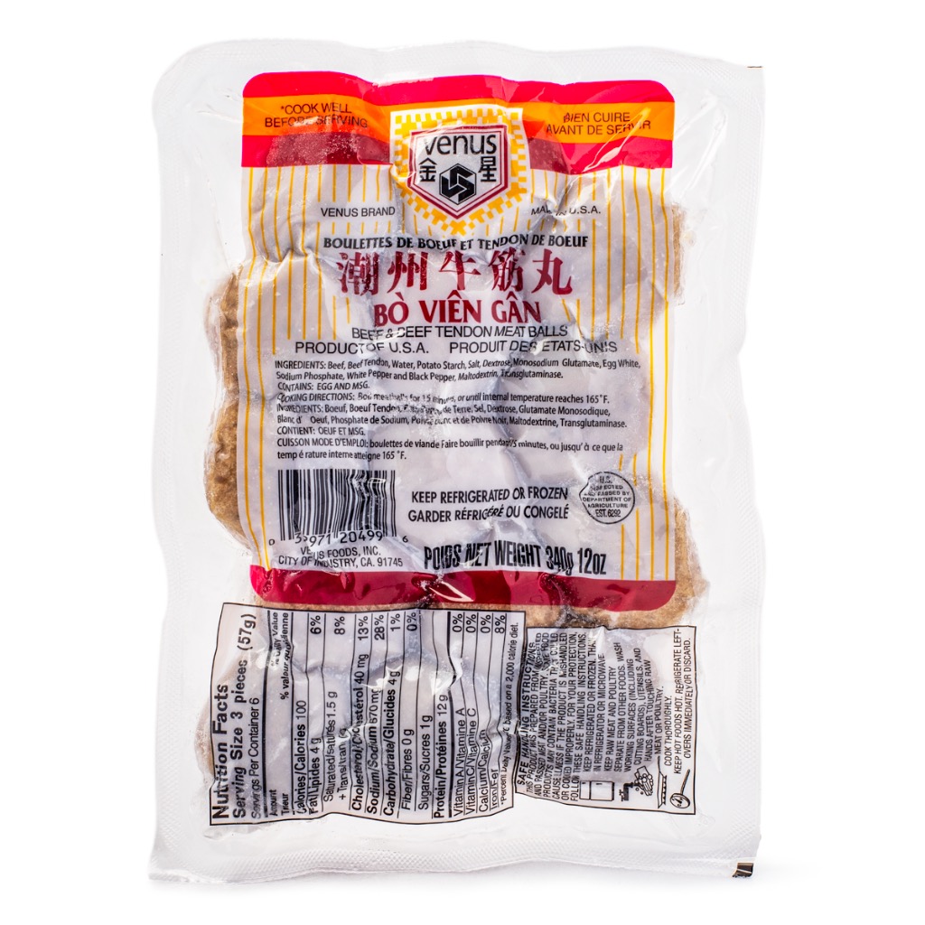 Venus Beef Tendon Balls, Frozen 12 oz