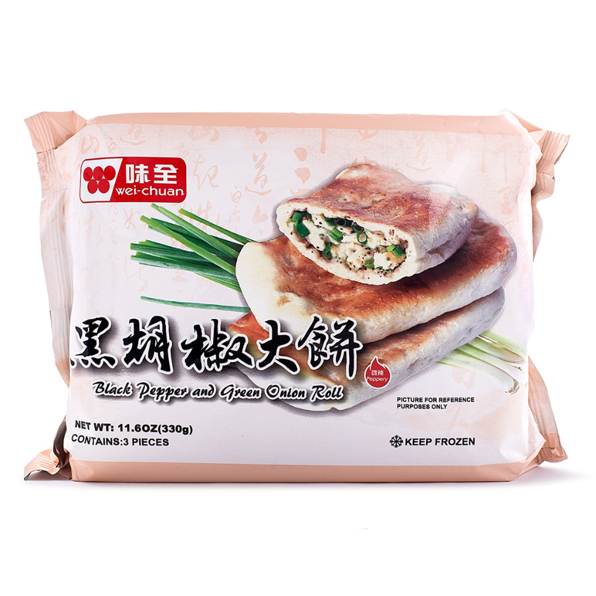 Black Pepper & Green Onion Roll 3ct, Frozen 330 g