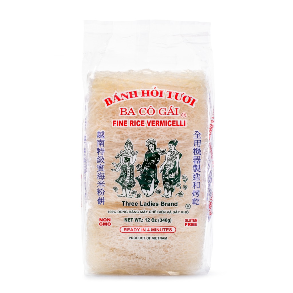 Three Ladies Fine Rice Vermicelli 12 oz