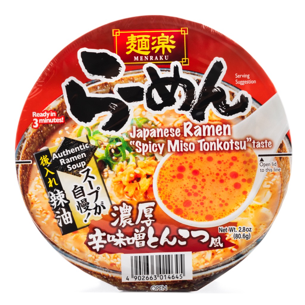 Menraku Spicy Miso Tonkotsu Japanese Ramen 2.8 oz