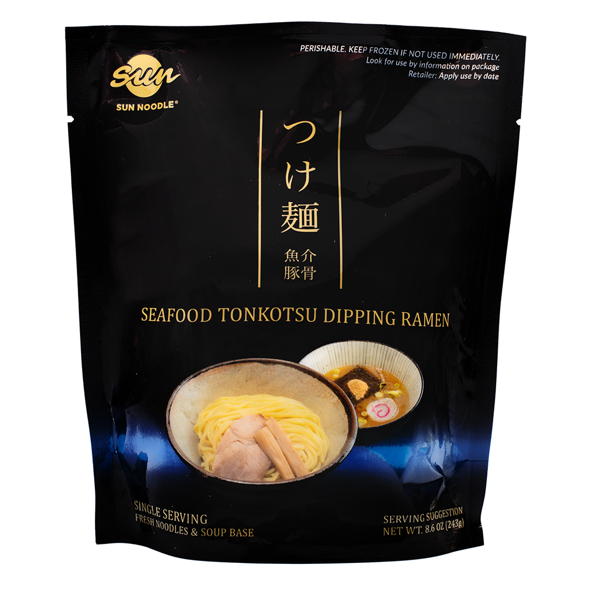 Sun Noodle Tsukemen Seafood Tonkotsu Dipping Ramen, Frozen (1 Serving) 243 g