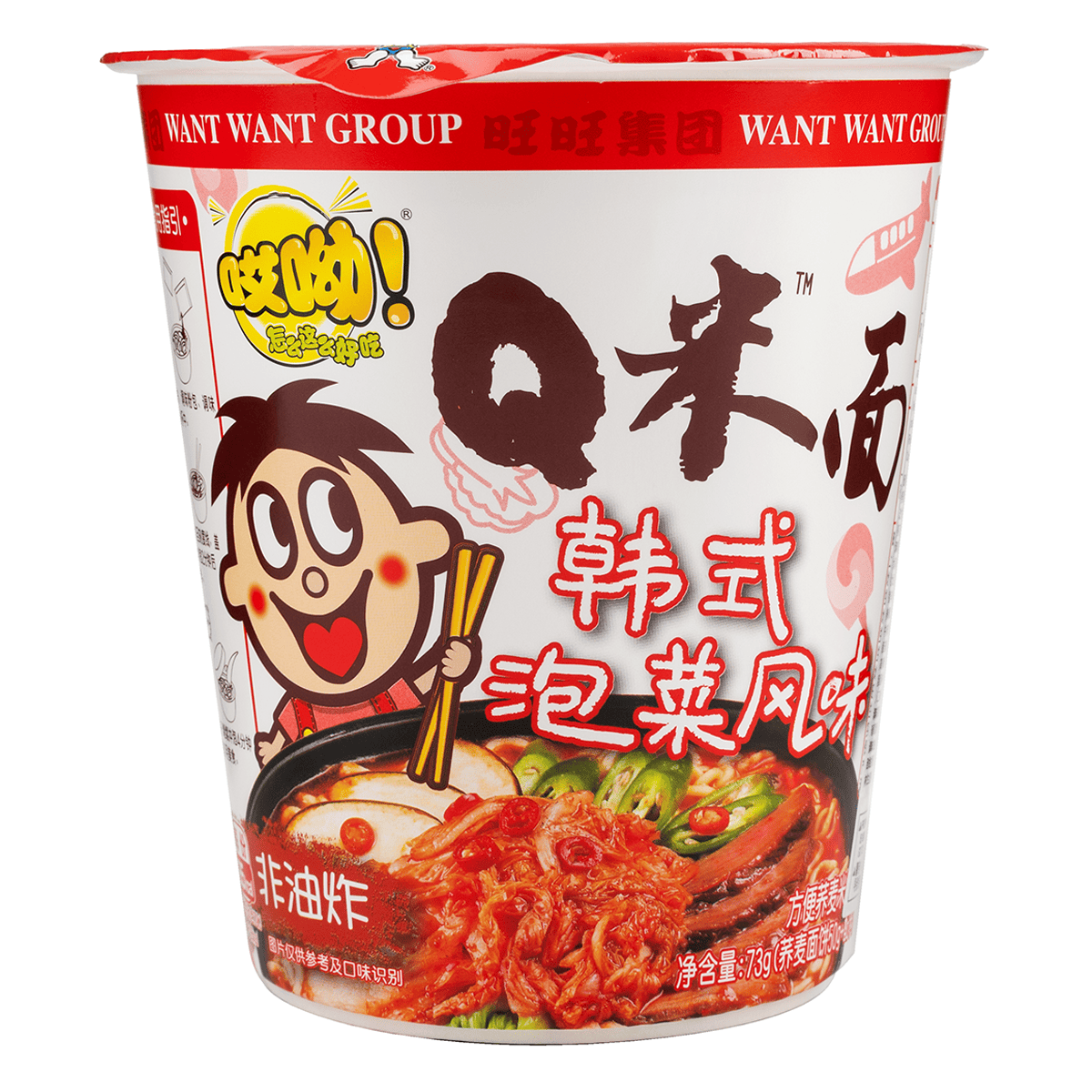 Want Want: Buckwheat Noodles- Kimchi Flavor 73 g