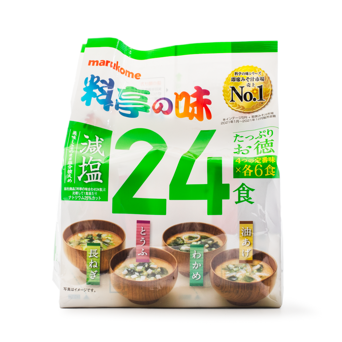 Marukome Instant Miso Ryotei Low Sodium 24pcs 15.5 oz