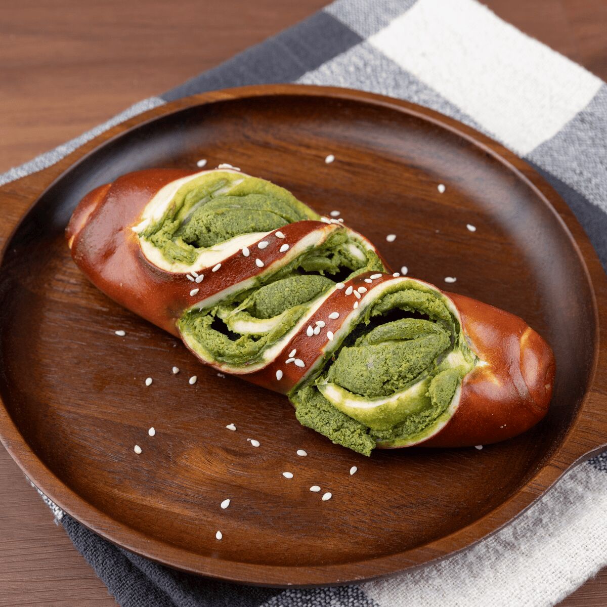 Matcha Milk Pretzel Bread 1pc 1 each