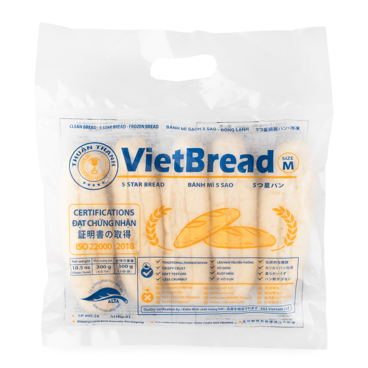 Vbread Vietnamese Baguette Frozen 300 g