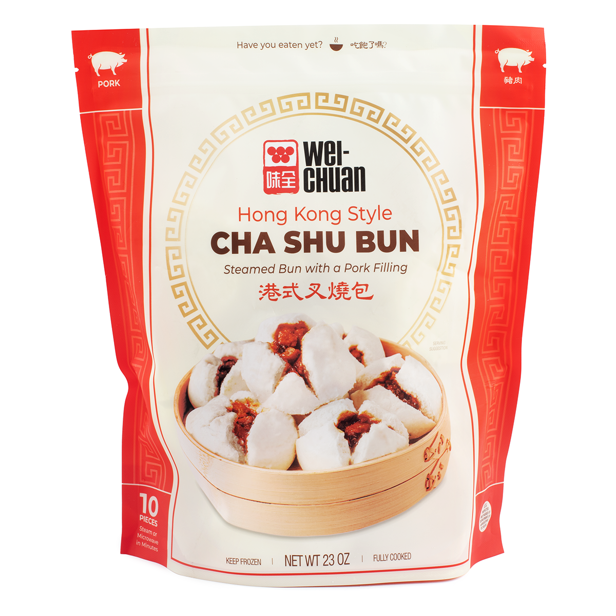 Wei-Chuan Cha Shu Pork Filling Bun 10pcs, Frozen 650 g