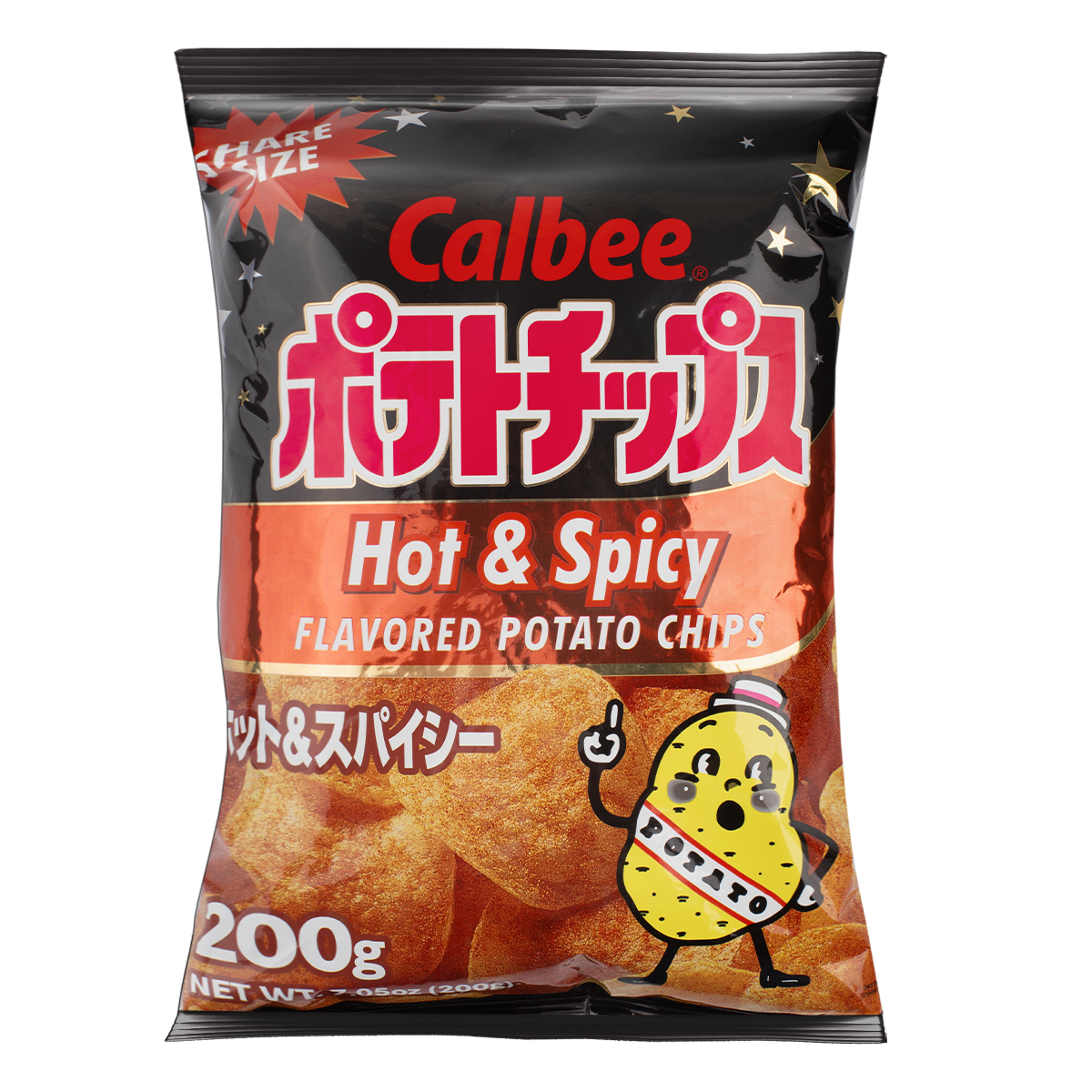 Calbee Potato Chips Hot&Spicy MEGA Size 200 g