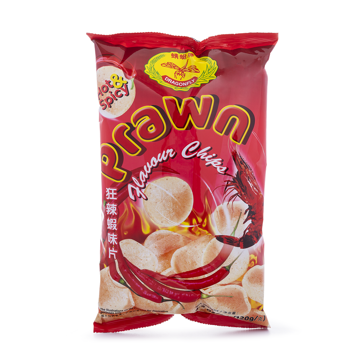 Dragonfly Hot and Spicy Prawn Chips 120 g