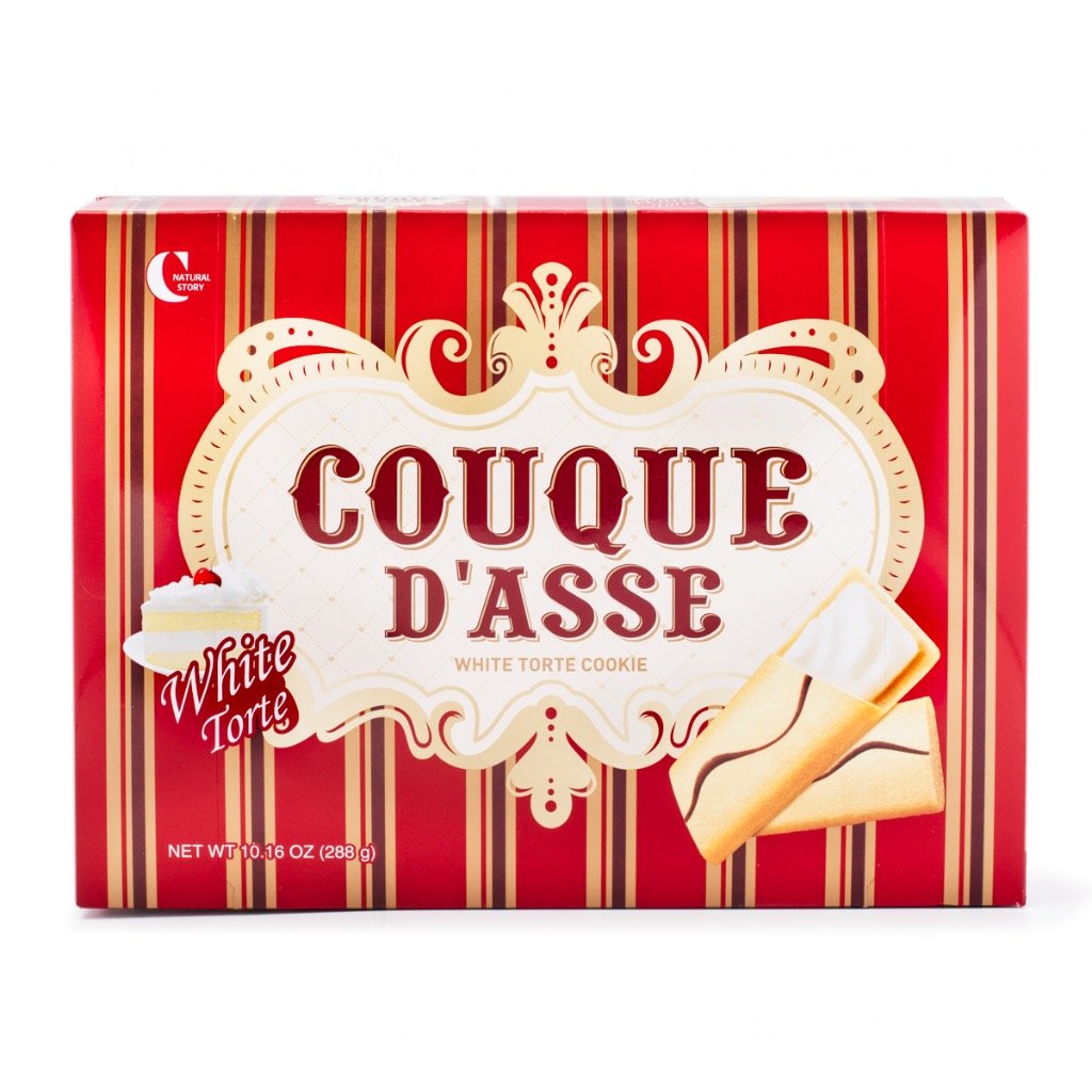 Crown Couque D'Asse White Torte Cookies Korean Snack 288 g