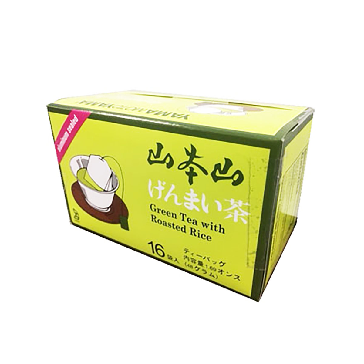 Yamamotoyama Genmai (Brown Rice Tea) Tea Bag 0.1 oz*16 pack