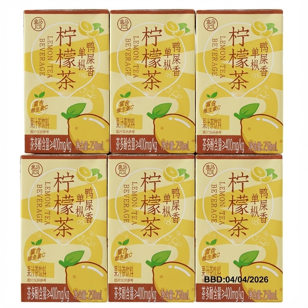 Ya Shi Xiang (Honey Orchid Fragrance Oolong) Lemon Tea 250 ml*6 pack