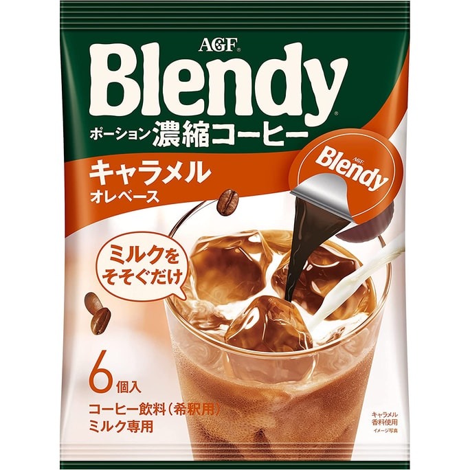 AGF Blendy Caramel Latte Concentrated Coffee 18g*6 1 each