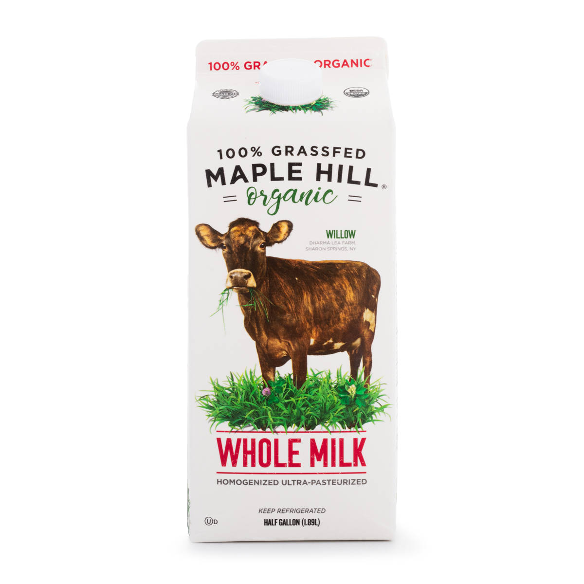 Maple Hill 100% Grassfed Organic Whole Milk 63.9 fl.oz
