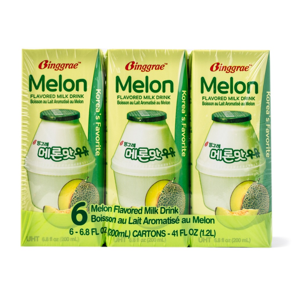 Binggrae Milk Drink, Melon Flavor 200 ml*6 pack