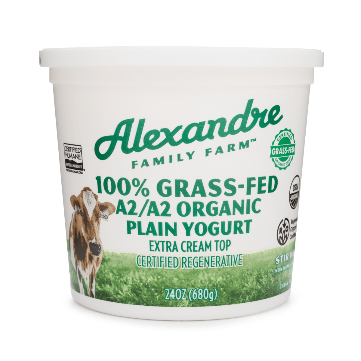 Alexandre Organic A2 Grassfed Yogurt 680 g