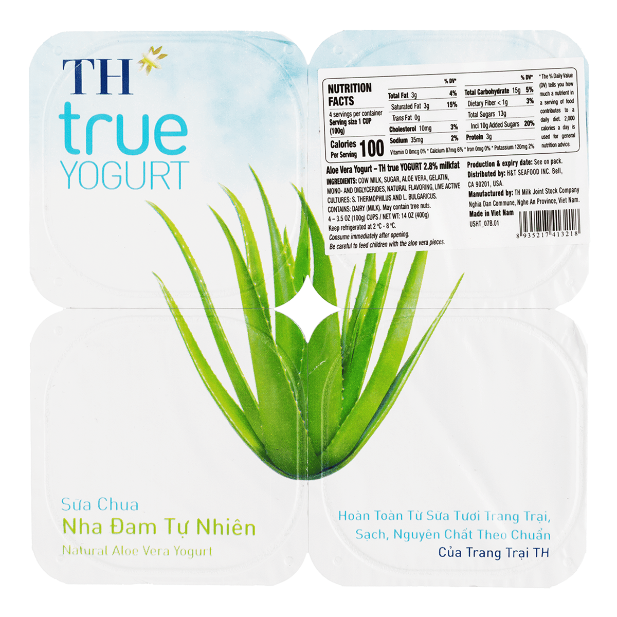 TH True Yogurt Natural Aloe Vera , Air Shipped 400 g