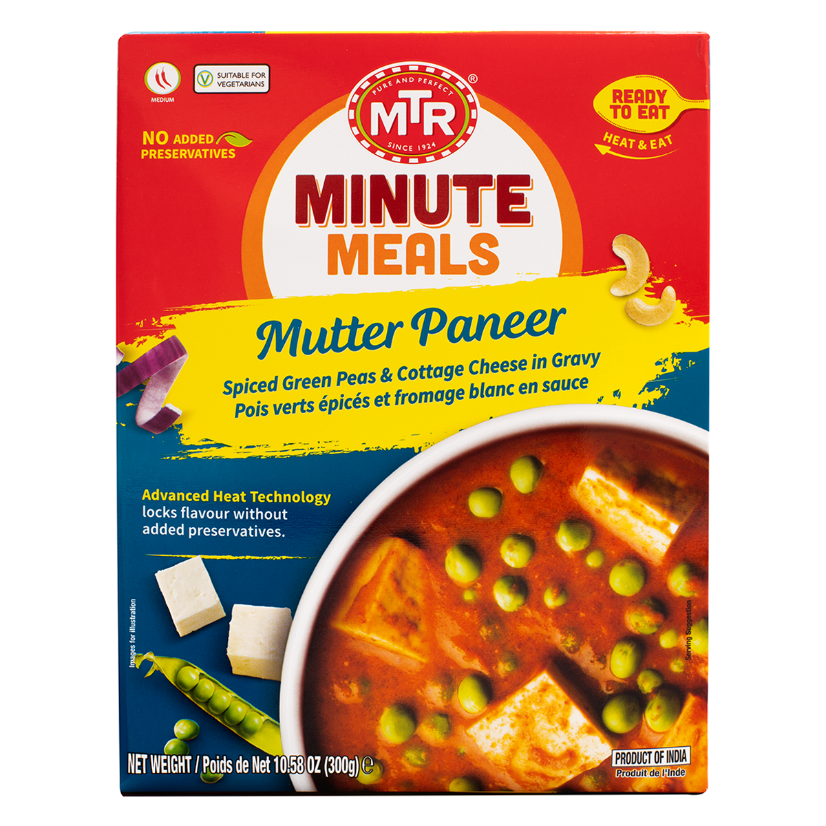 MTR Muttar Paneer Ready-To-Eat 10.5 oz