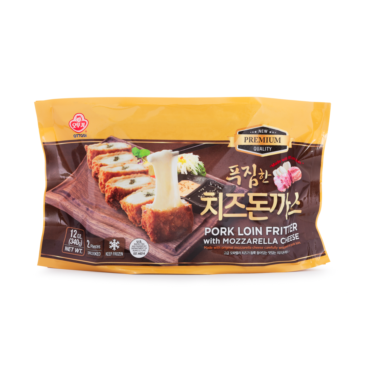 Ottogi Premuim Pork Loin Fritter With Mozzarella Cheese Frozen 12 oz