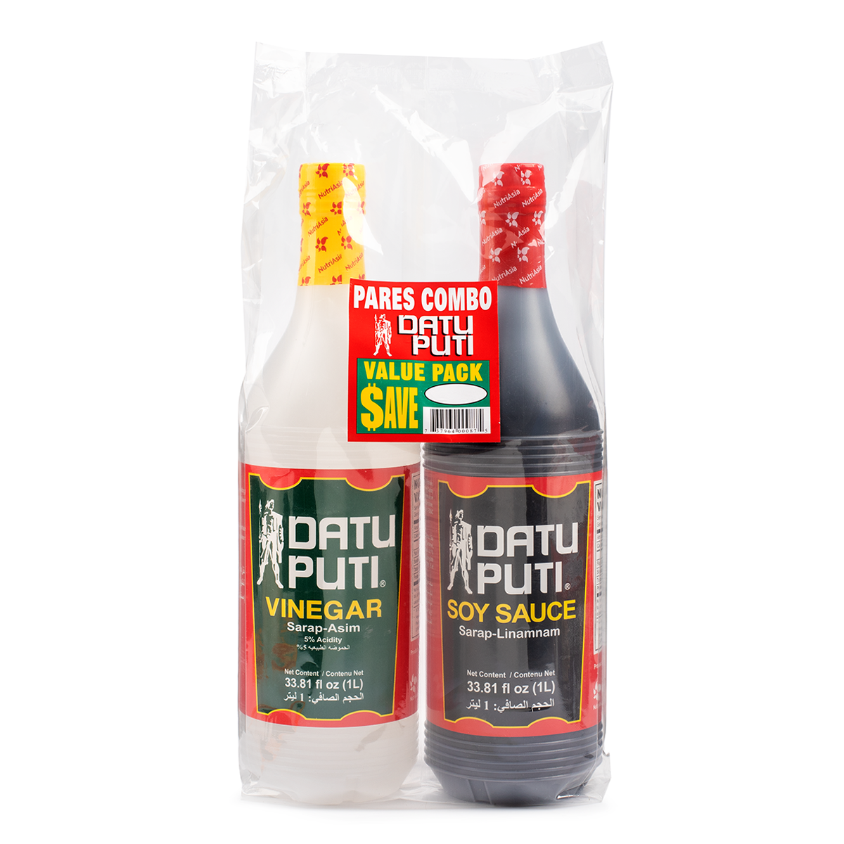 Datu Puti Value Pack, Soy Sauce and Vinegar 1000 ml